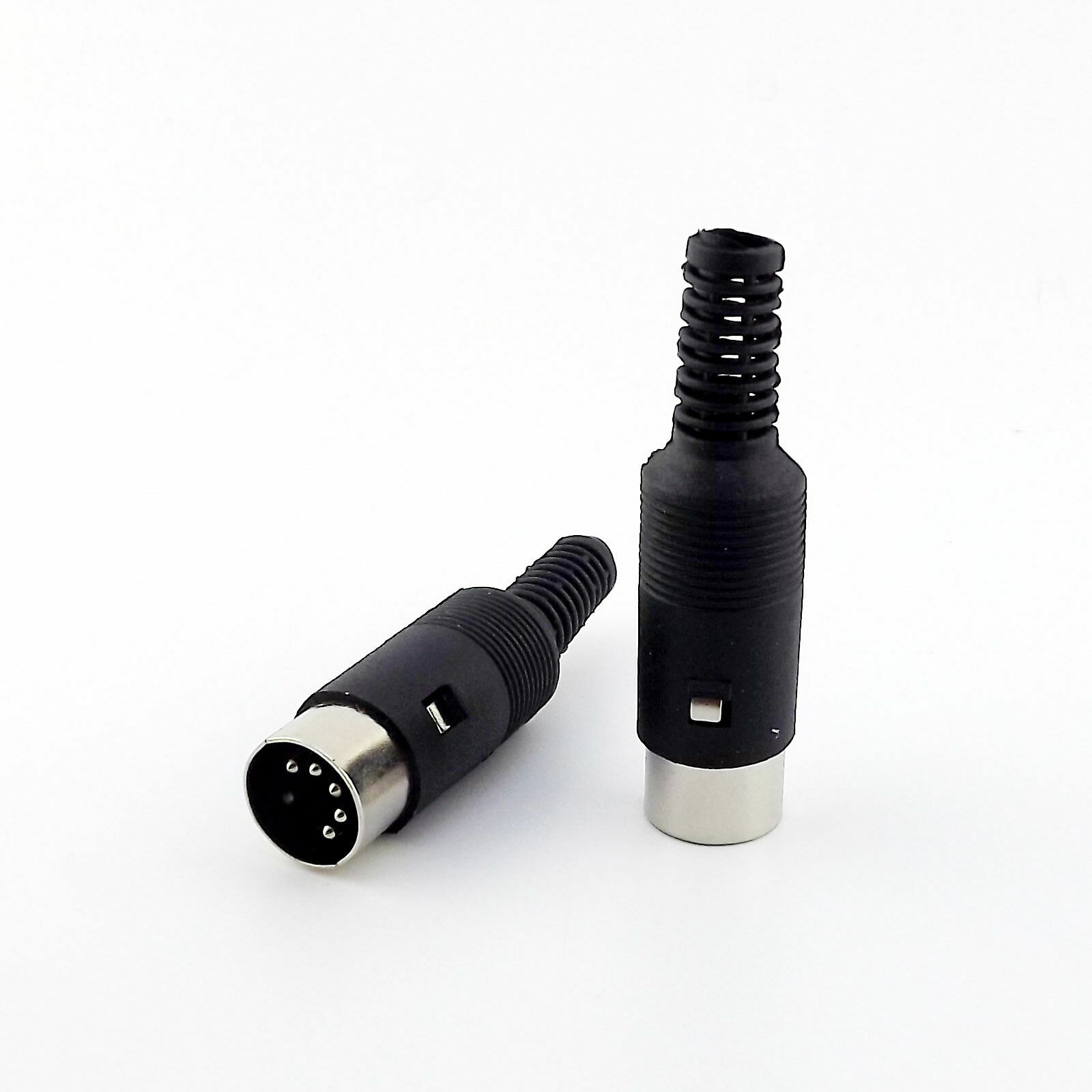 5pcs DIN Plug Male Plug Cable Connector 5 Pin With Plastic Handle