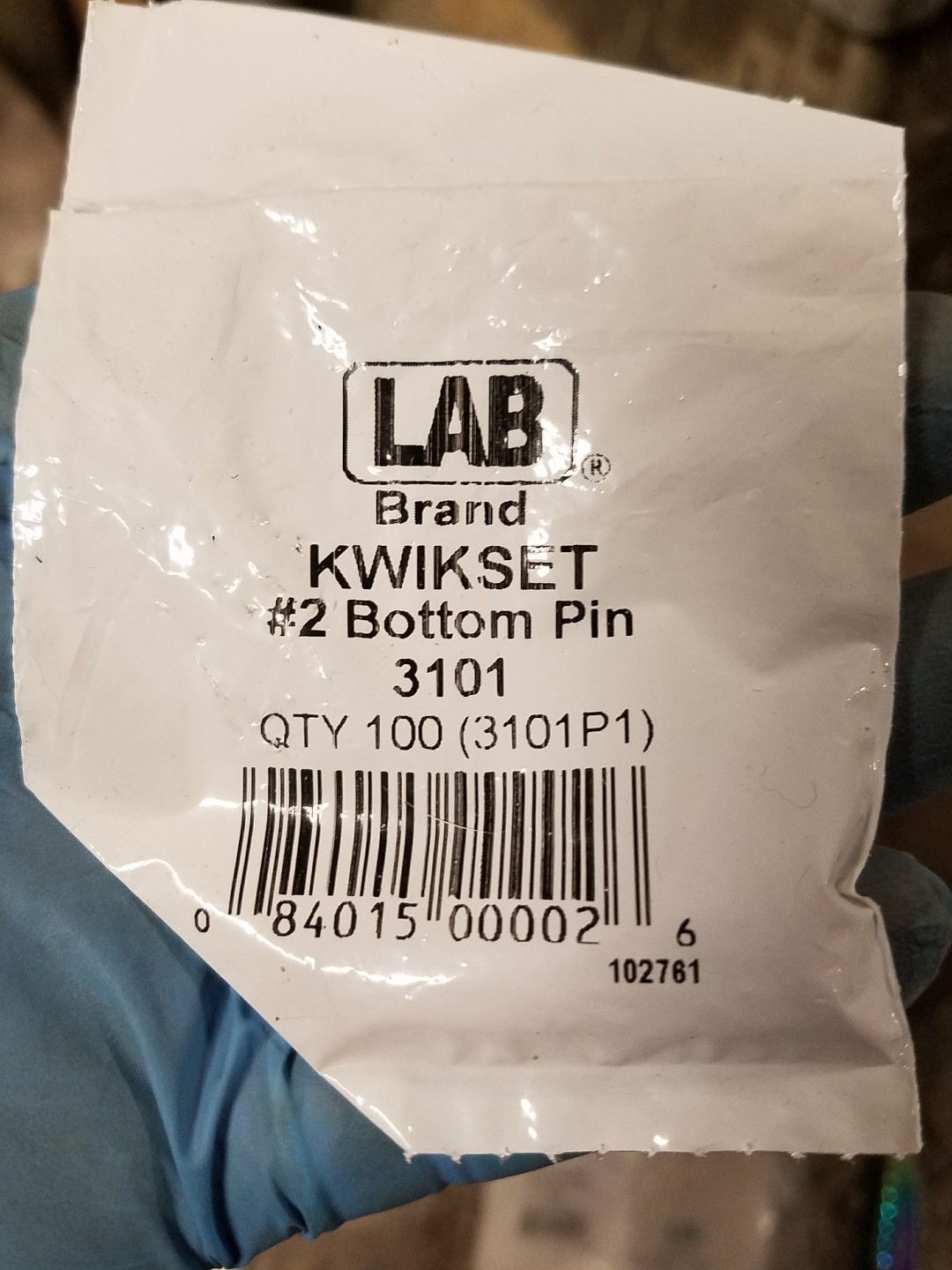 Lab Security 3101P1 Kwikset Bottom Pin #2 NEW pack of 100 3101