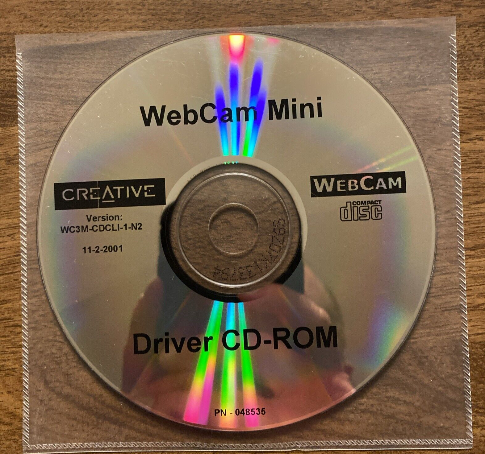 Creative Webcam Mini Driver Compact Disc CD-ROM 2001 WC3M-CDCLI-1-N2 Vintage