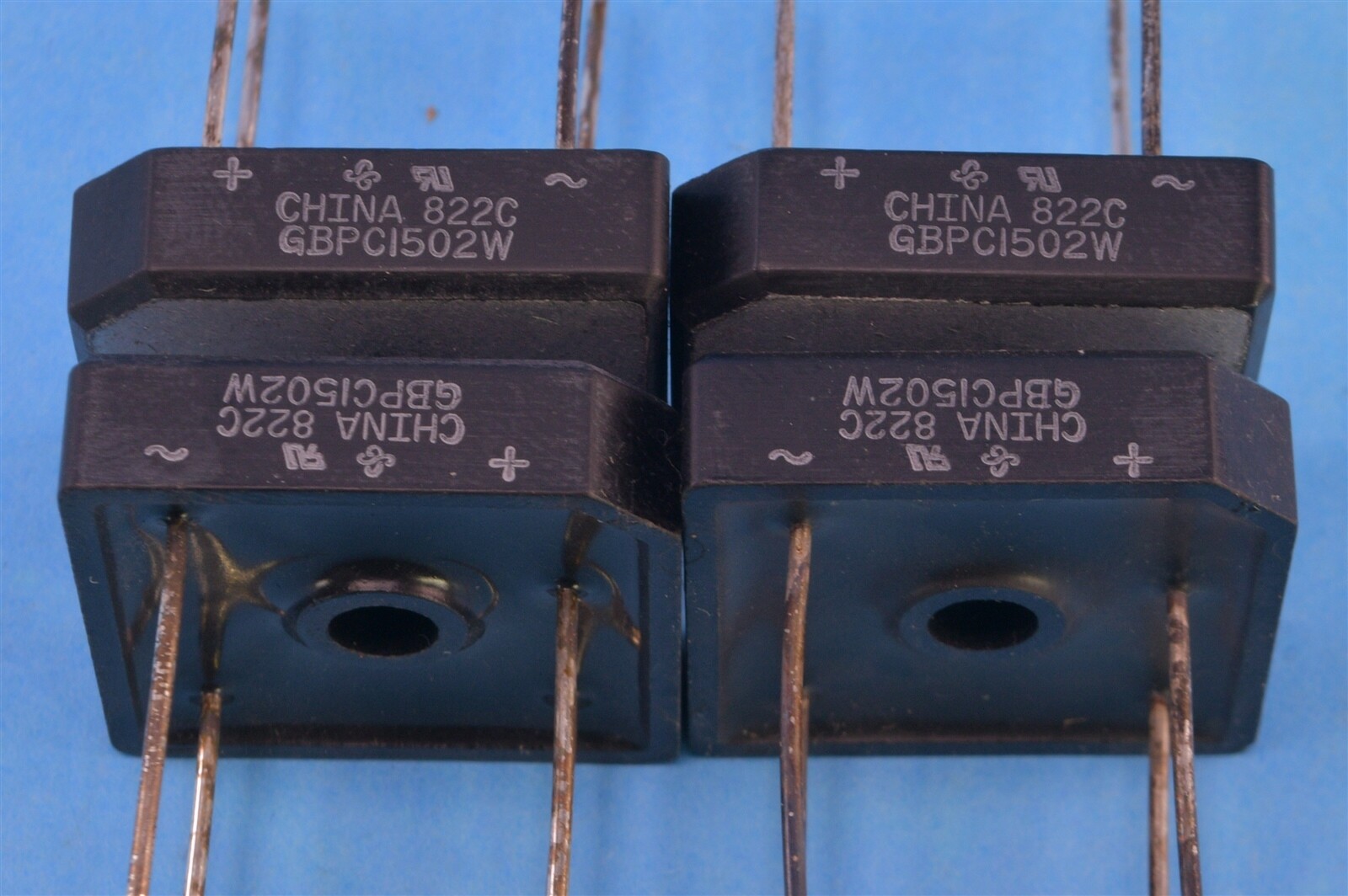 4 (Four) Vishay 200V 15A Full Wave Bridge Rectifiers Silver-Plated Leads