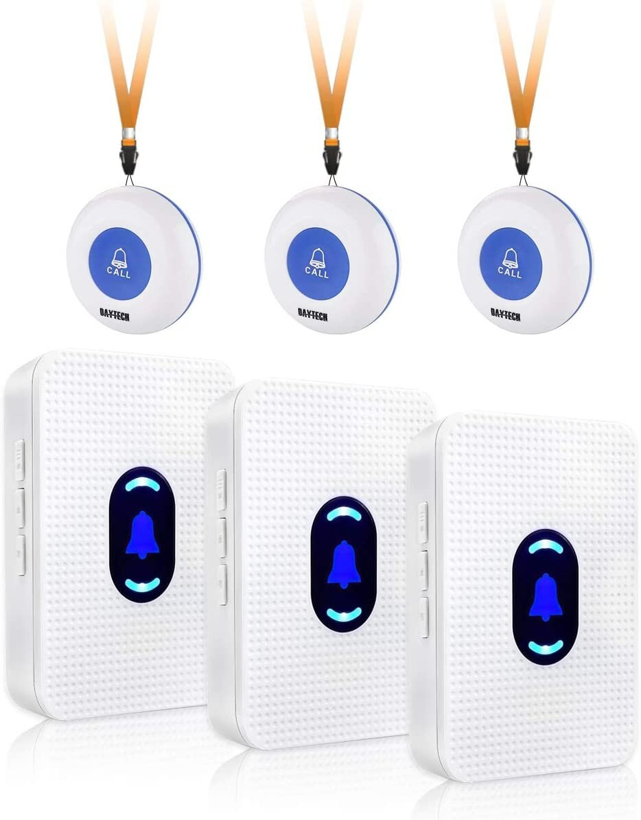 Daytech Caregiver Pager 3 push buttons and 3 chimes Free shipping