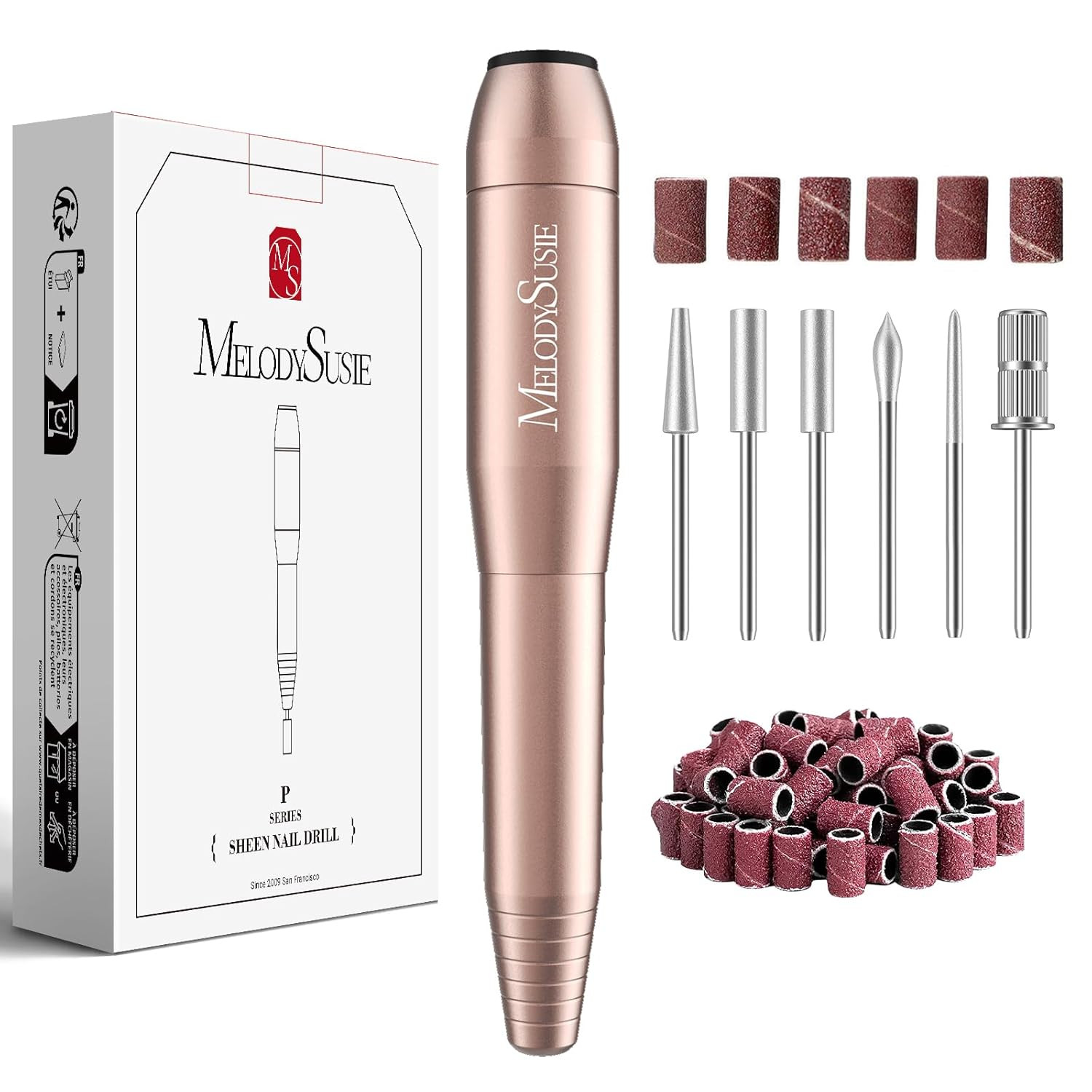 Electric Nail Drill Machine,Pc120I Portable Electric Nail File Efile Set for Acr