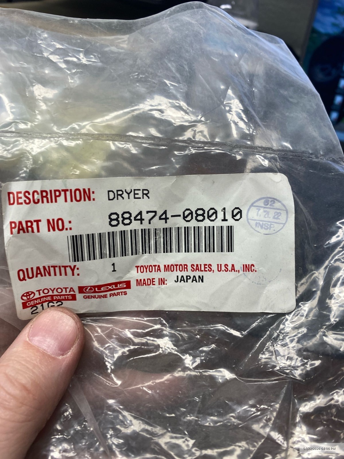 2009-2019 Toyota Lexus OEM Dryer Cooler A/C 88474-08010