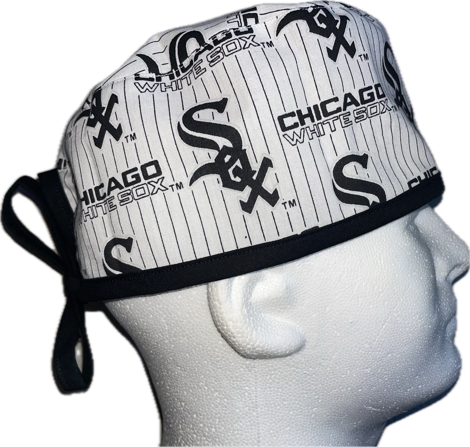 MLB Vintage Chicago White Sox Pinstriped Scrub Hat Chemo Cap