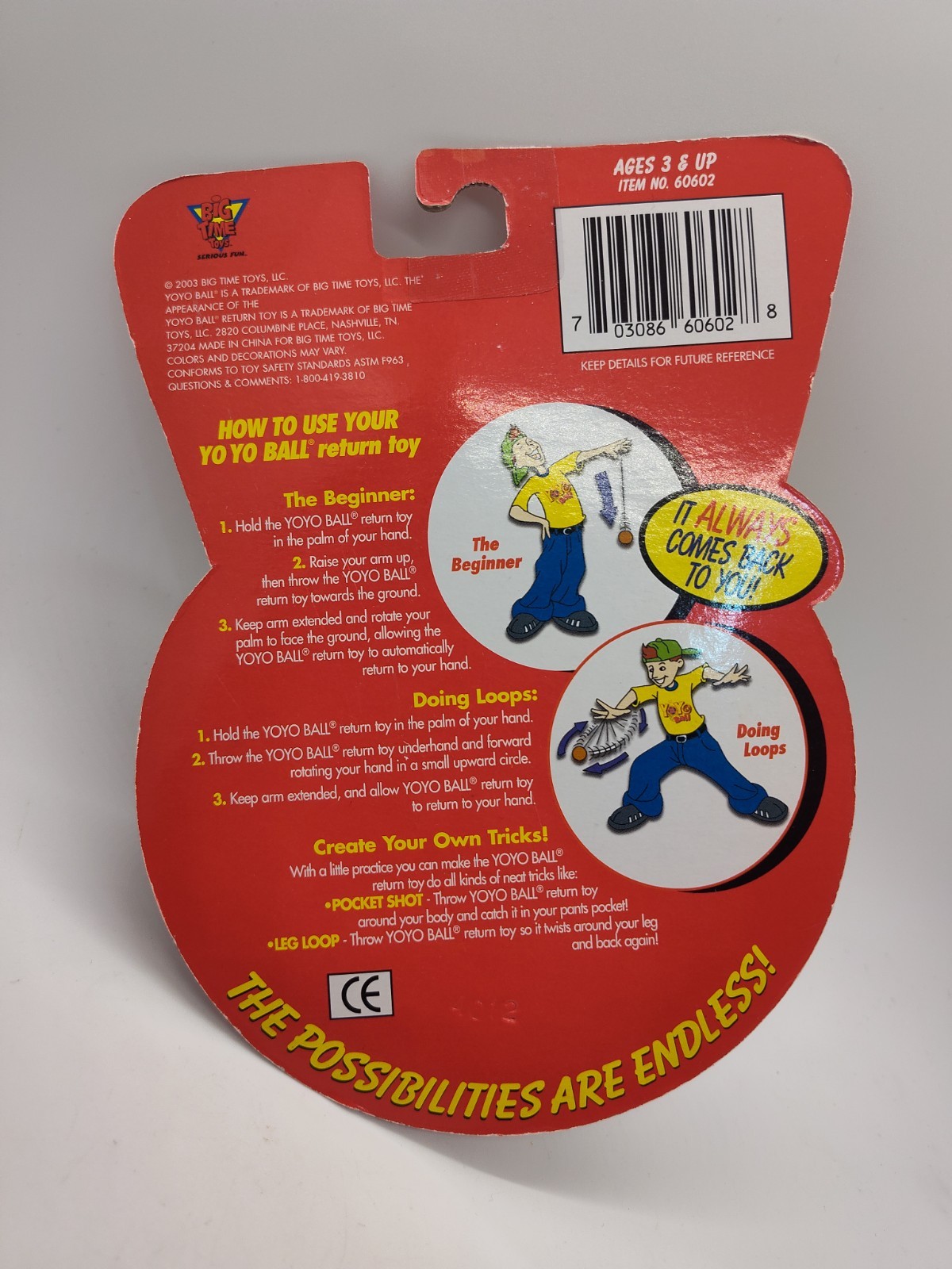 2002 Yoyo Ball Atomic Automatic Return Yoyo Never Needs Rewinding