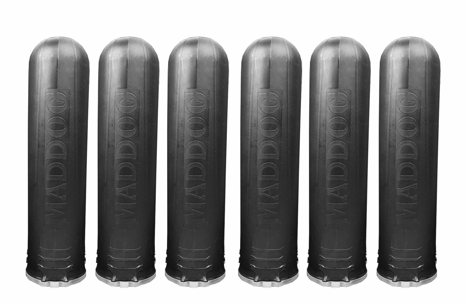 Maddog 150 Round BONES Paintball Pod - Black - 6 Pack