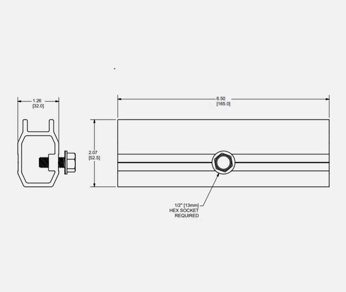 SunModo SPLC-SMR100 Rail Structural Splice Solar Panel Mount Rail Splice