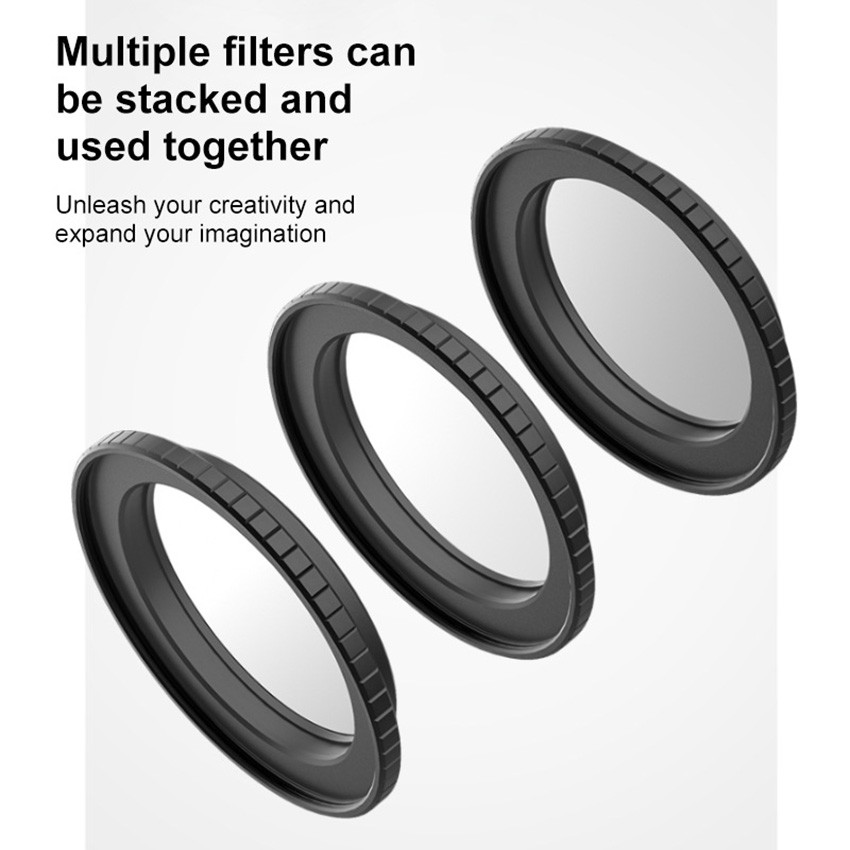 Aluminum Alloy Filter Mount Black Protective Filter Frame for DJI OSMO Action 6