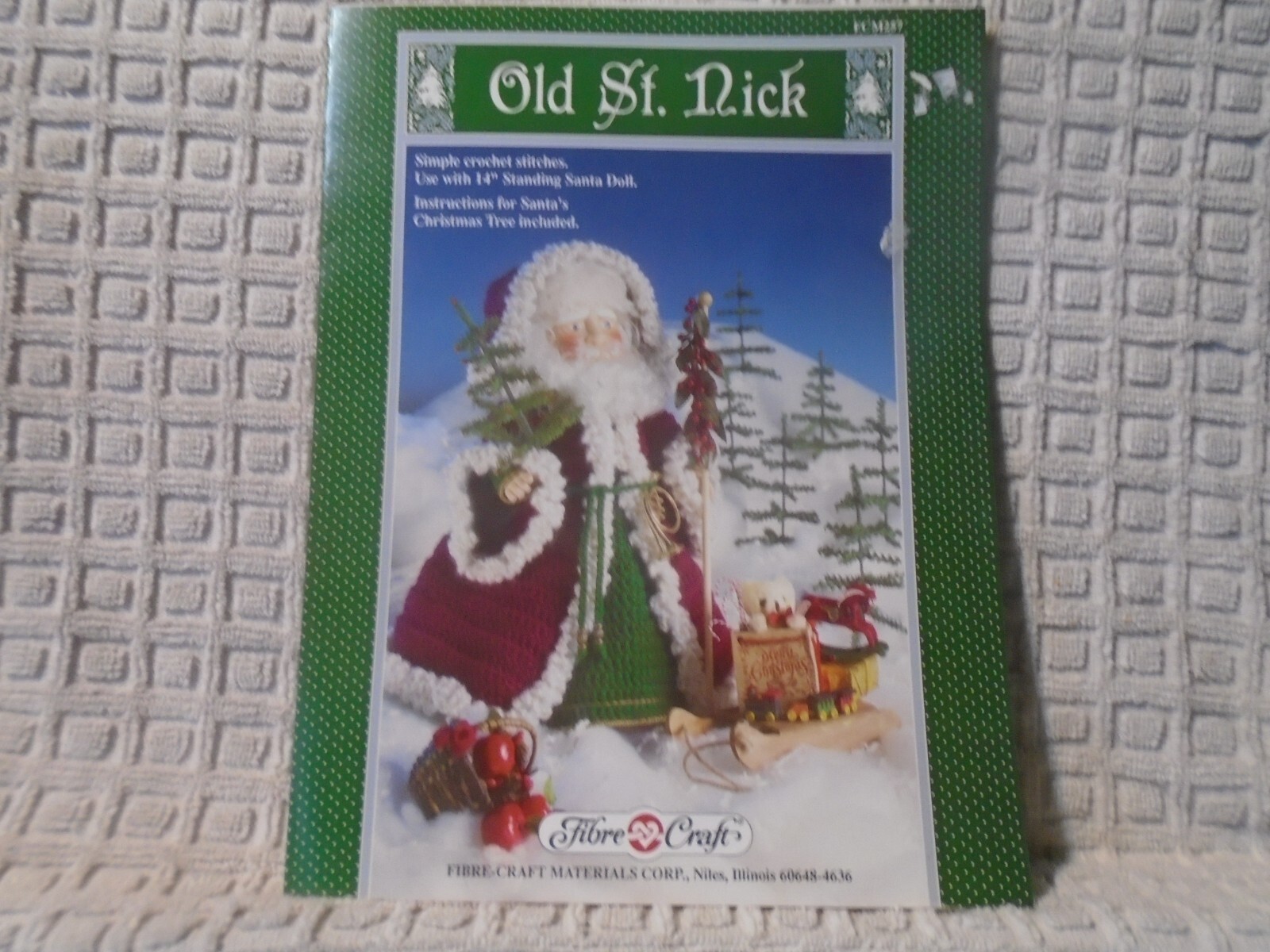 OLD ST. NICK--Clothes for  14" Doll--Fibre Craft--Crochet Pattern Leaflet