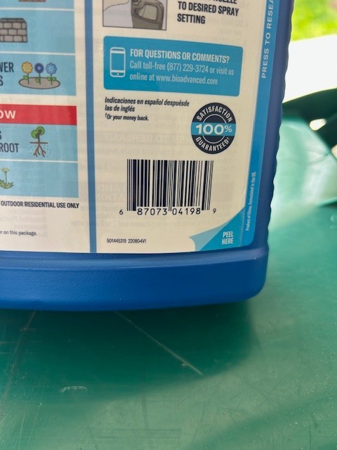 WEED AND GRASS KILLER - BIOADVANCED - 1 GALLON - TRIGGER SPRAY - KILLS THE ROOT