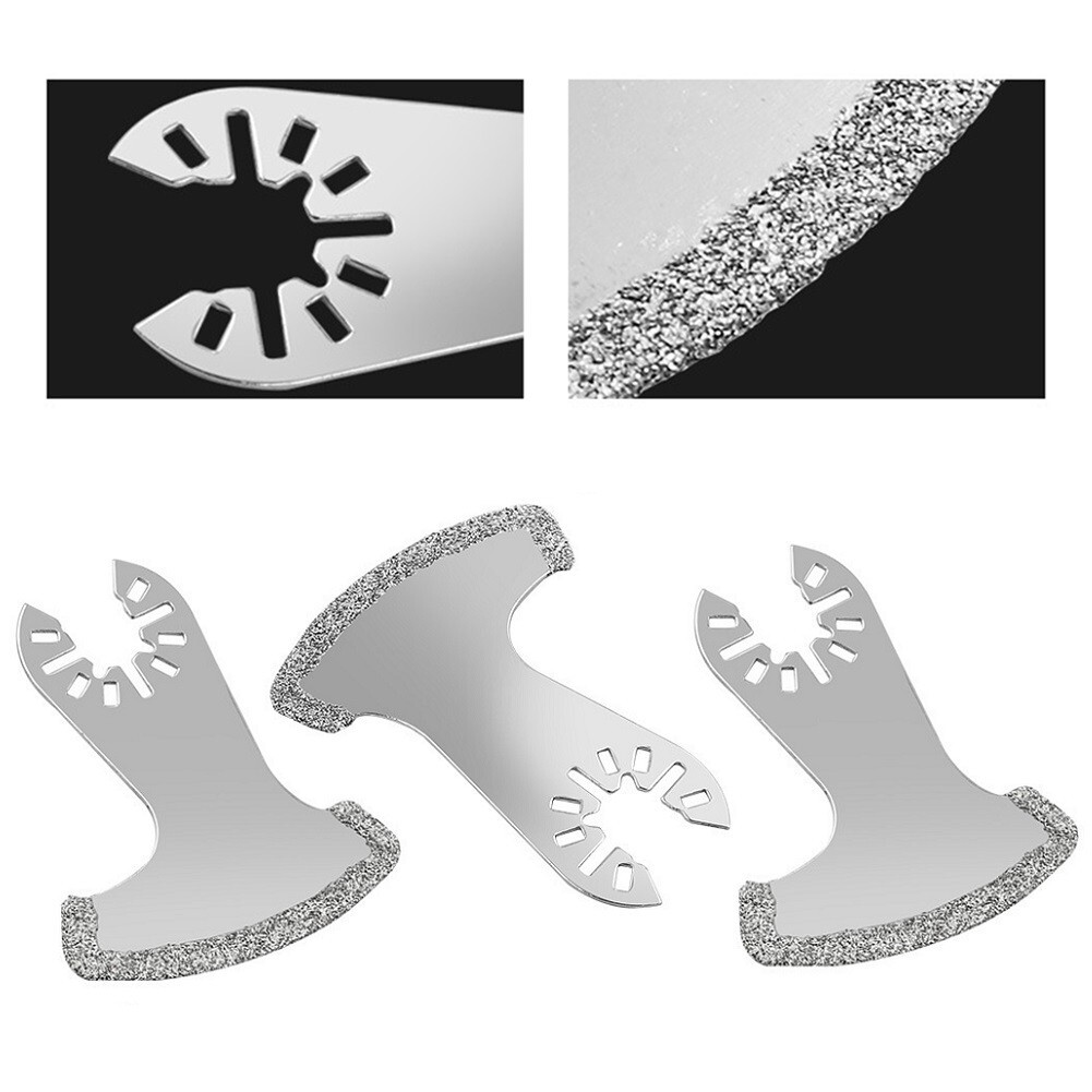 Professional Oscillating Multi Tool Diamond Blades for Grout Removal 3pcs Set