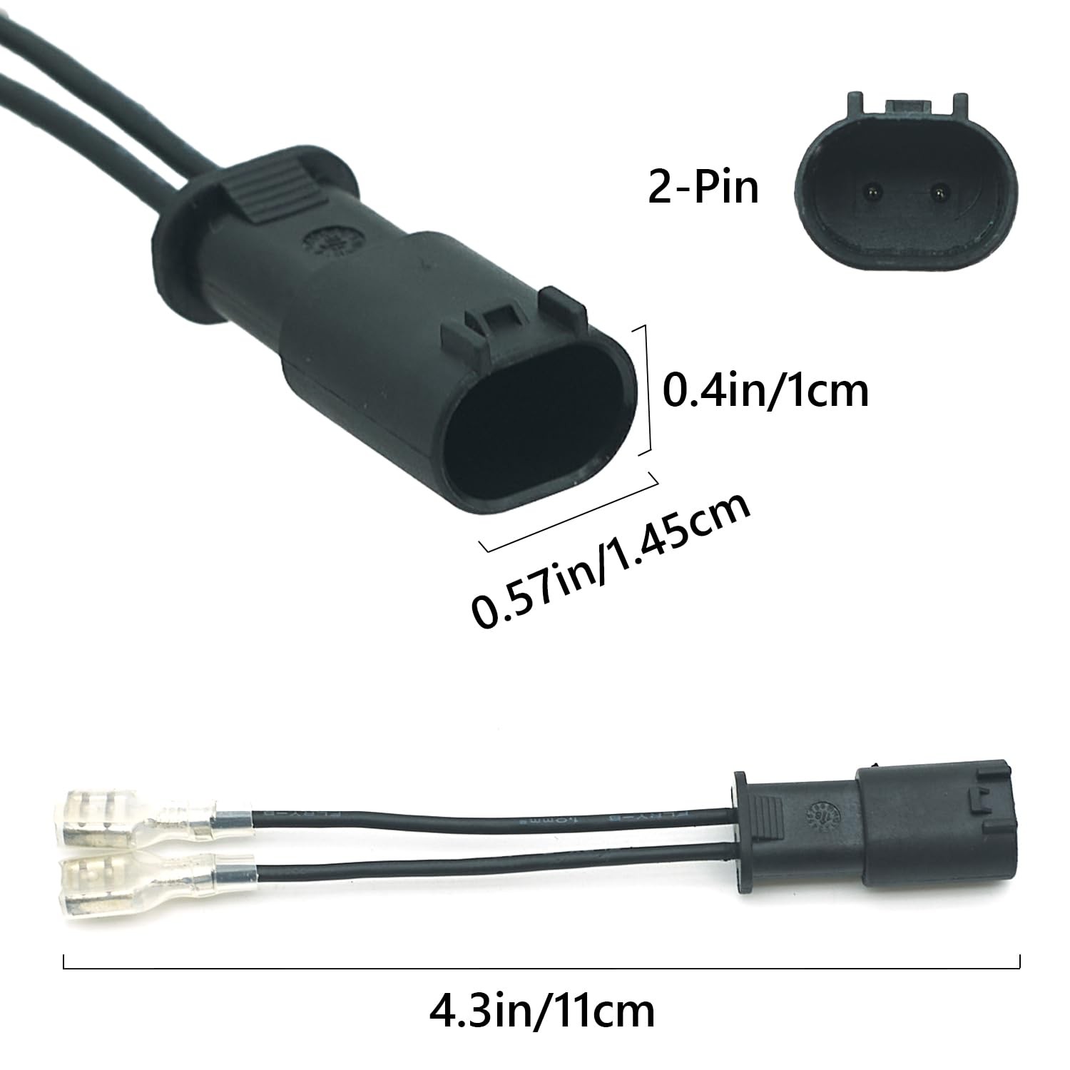 Car Horn Connector Adapter Wiring Harness, Compatible with BMW, 2+2 Pack Pigt...