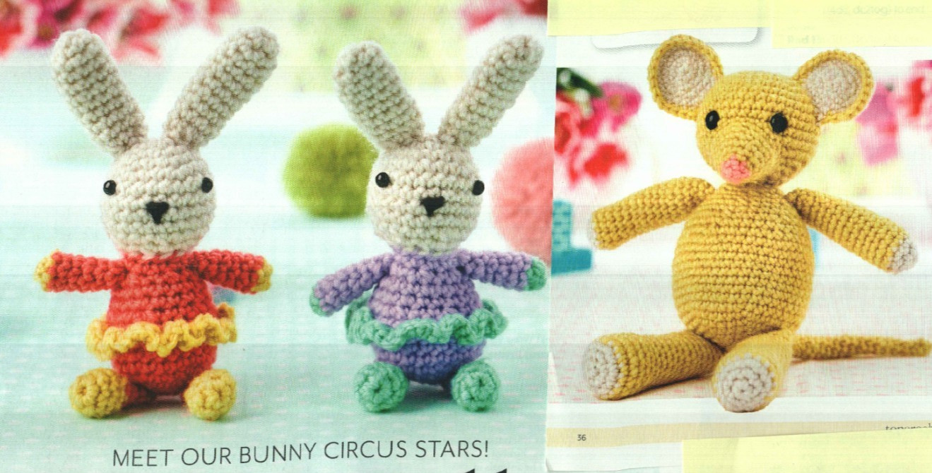 BLAIR & BELLA & MILLIE THE MOUSE STUFF ANIMALS TOY CROCHET PATTERN INSTRUCTIONS