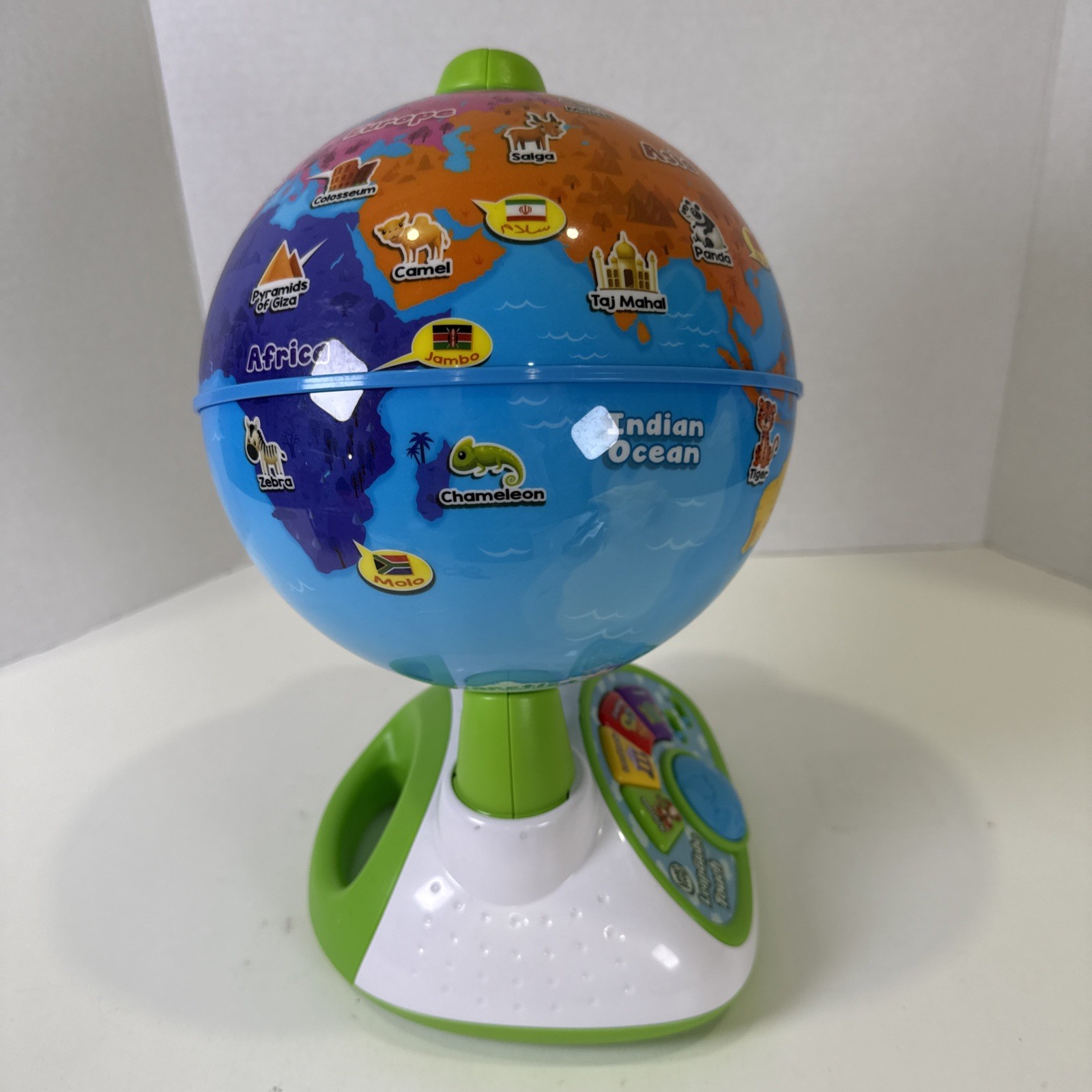 Leap Frog LeapGlobe Light-Up and Touch Interactive Electronic Globe Kids Works!