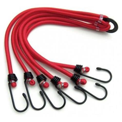 Streetwize Luggage Bungee Spider Claw 6 Cord Set Red Travel Roofrack - SWLE5