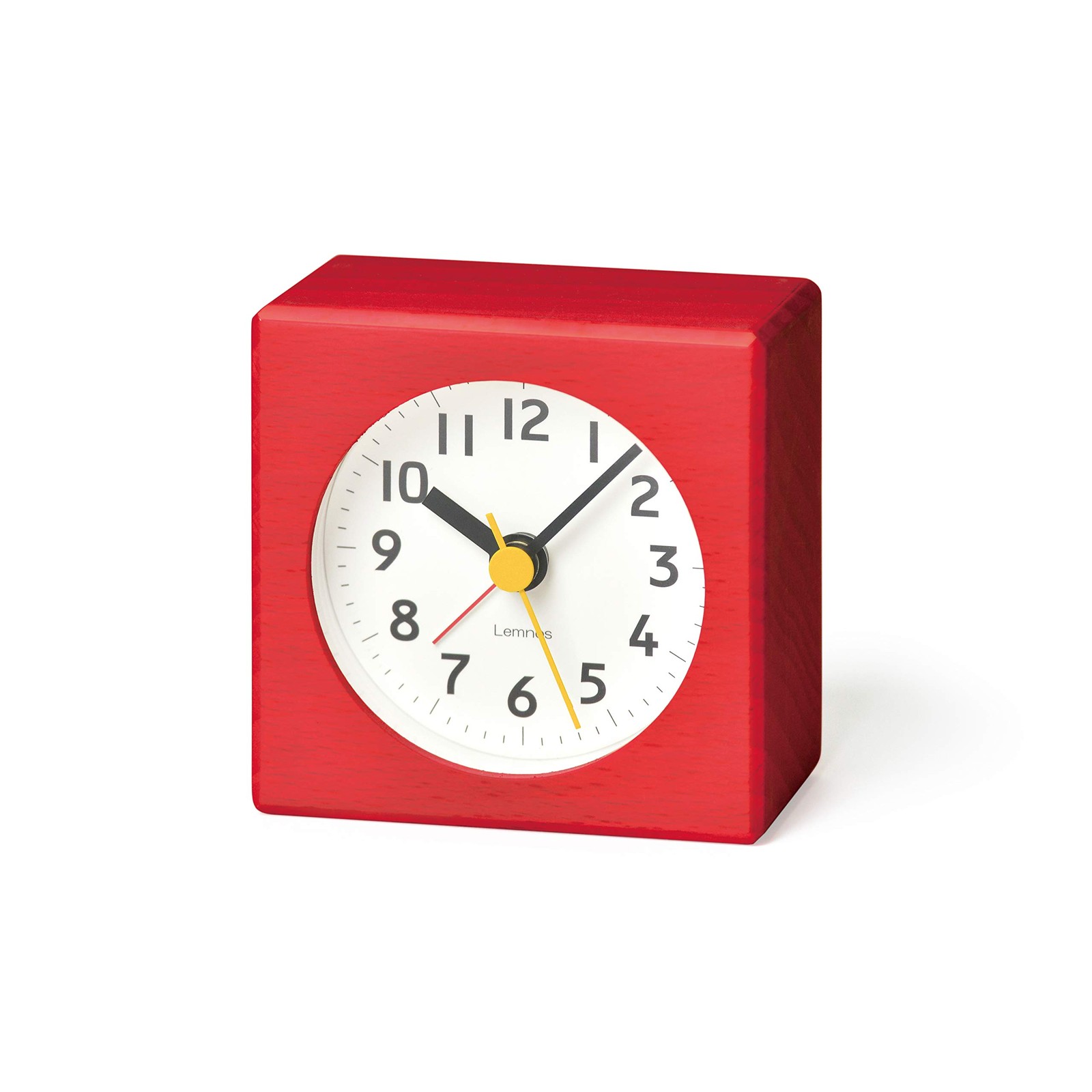 Lemnos farbe PA18-02RE red analog alarm clock