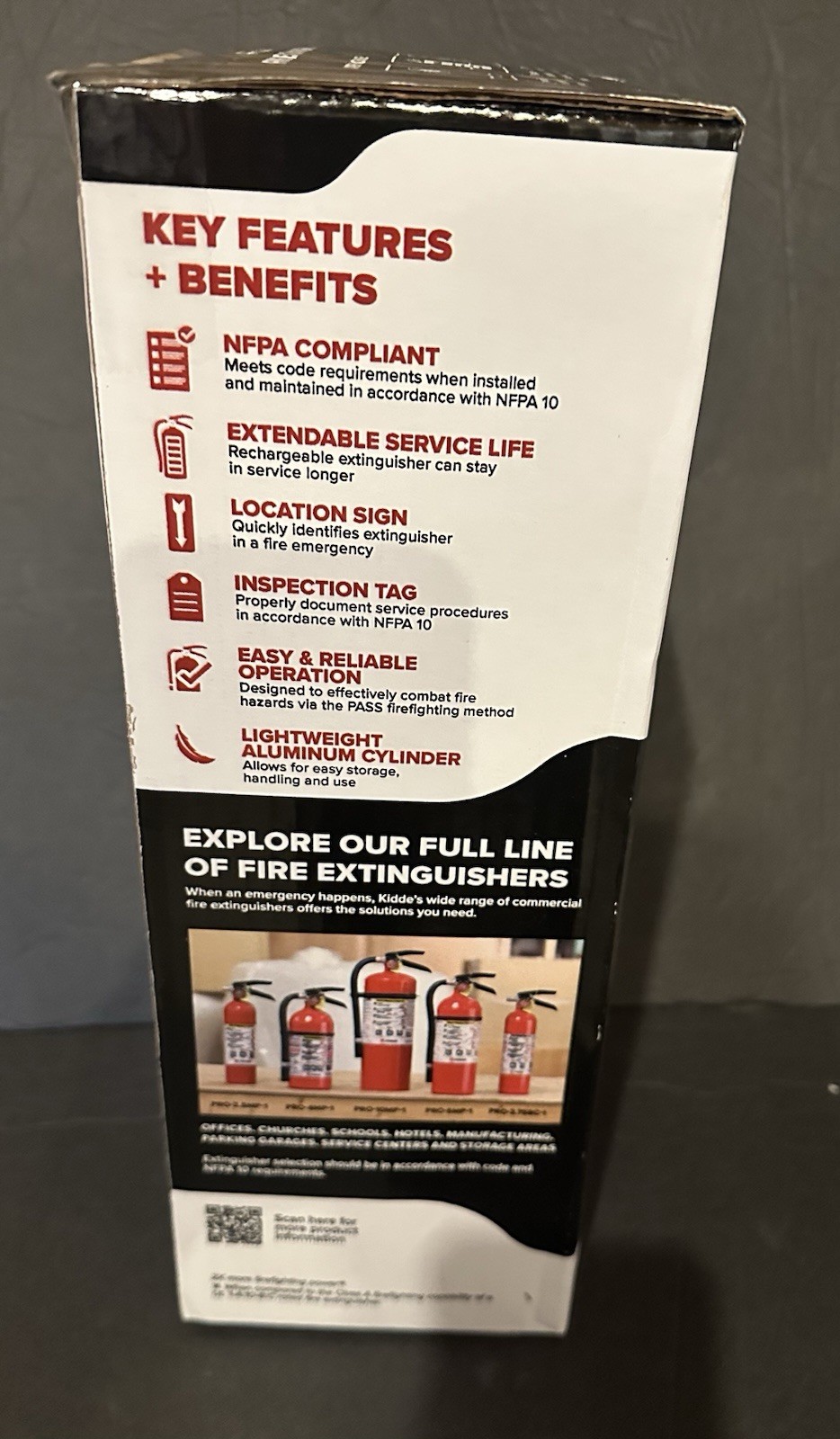 Kidde Pro 210 Fire Extinguisher - Rechargeable, Multi-Purpose Home & Office