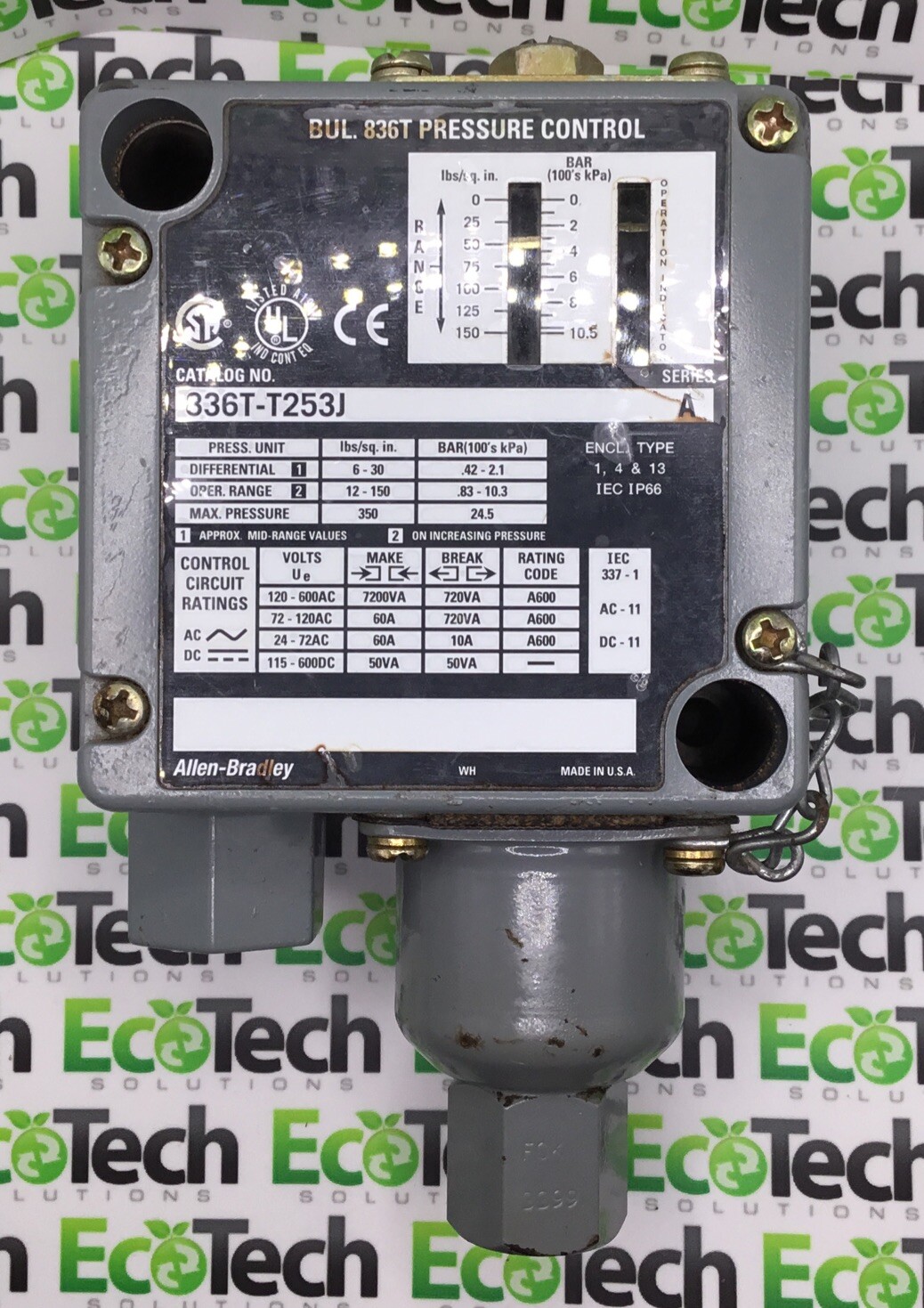 PRESSURE CONTROL ALLEN BRADLEY 836T-T253J