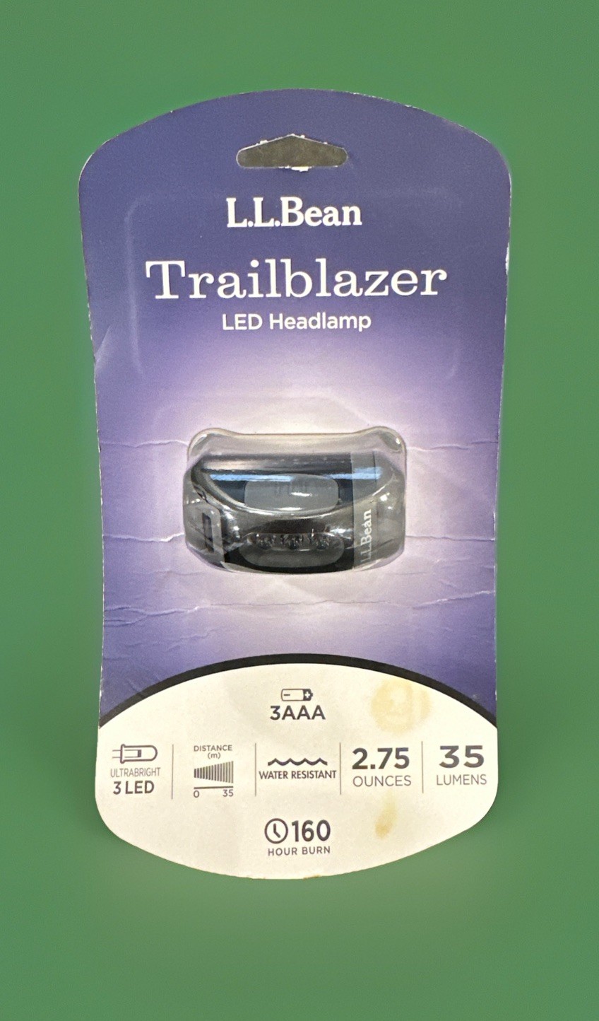 L.L. Bean TRAILBLAZER LED Headlamp 35 Lumens Camping Hike NEW OLD STOCK