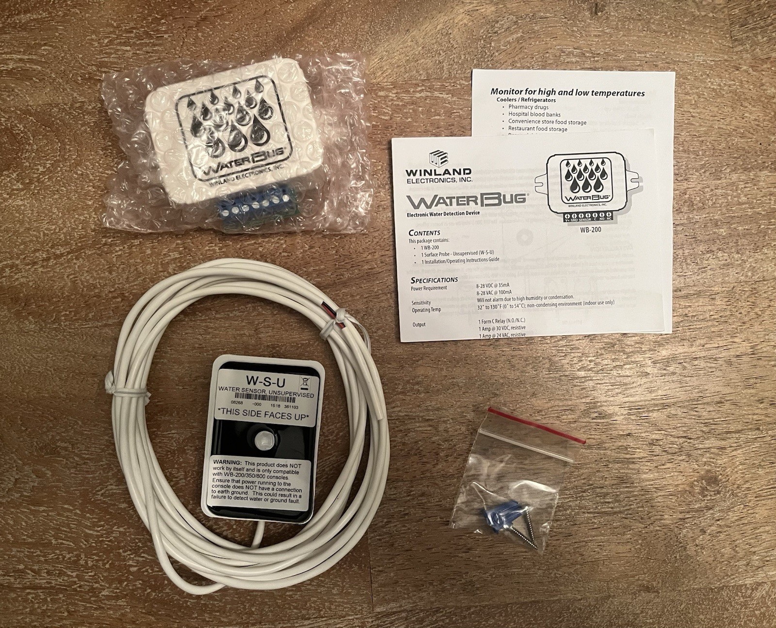 NEW Winland WB-200 WaterBug 12V Transmitter Sensor