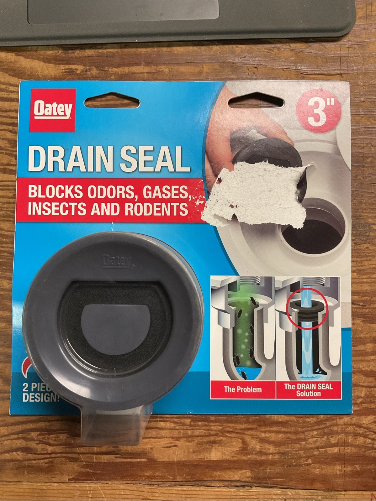 Oatey 437422 Utility 3” Floor Drain Trap Seal,Blocks Odors Gases Insects Rodents