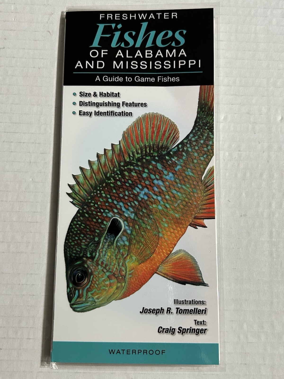 Freshwater Fishes of Alabama & Mississippi Folding Guide Waterproof