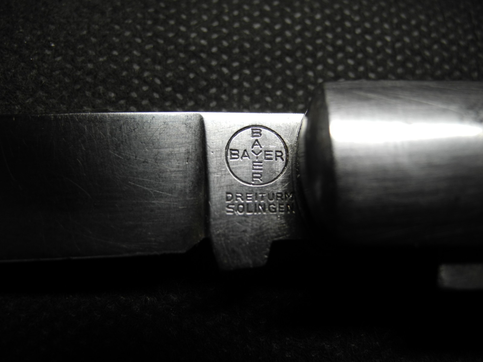 WW2 folding pocket knife "BAYER" "Dreiturm Solingen" of a Wehrmacht soldier