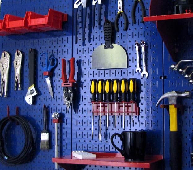 30-P-3232BU Blue Metal Pegboard Pack
