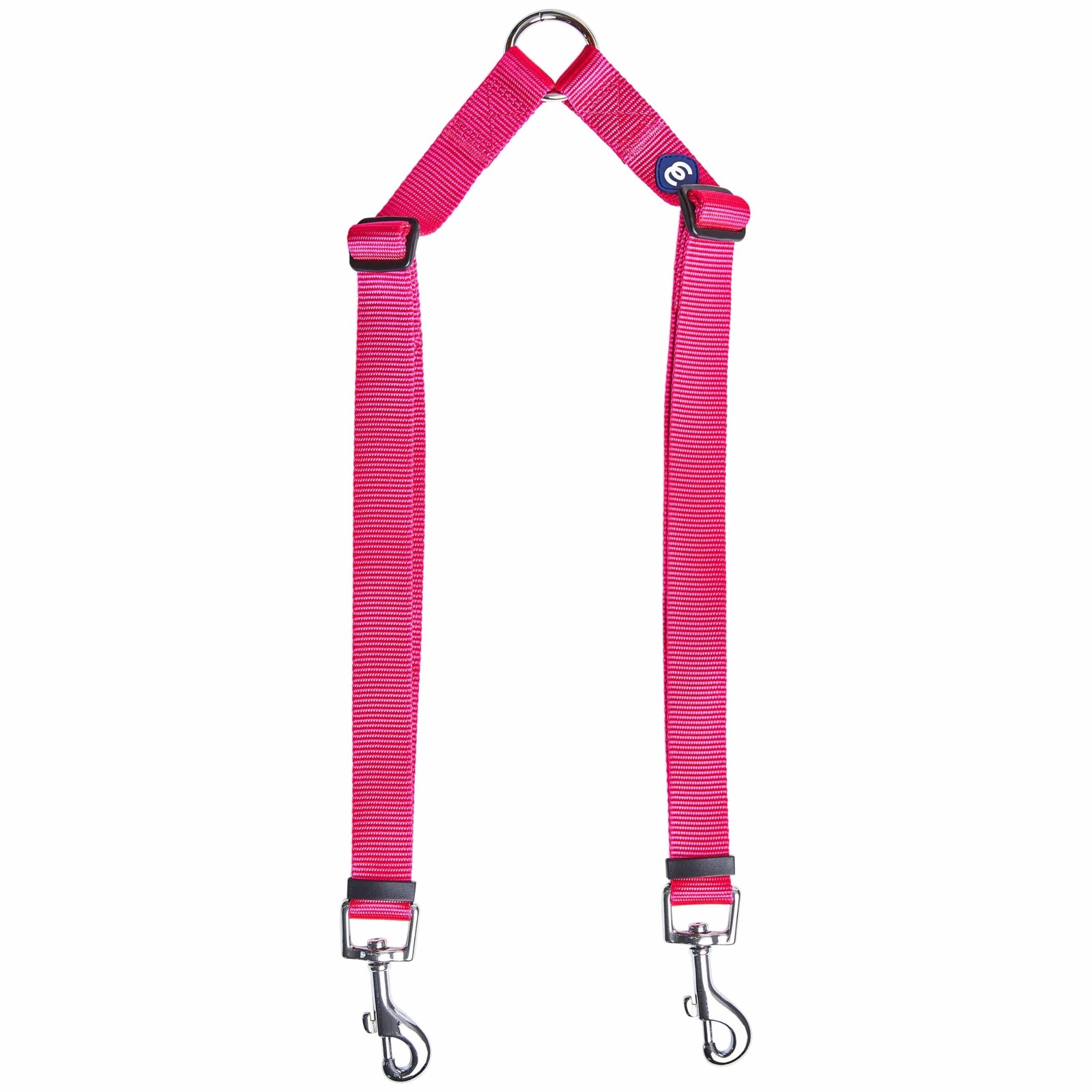 Essentials Durable Classic Double Dog Leash Coupler, French Pink, Small, Dual...