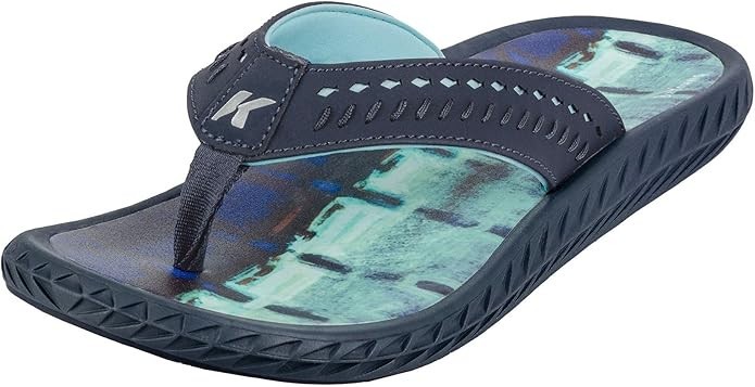 Korkers Fish Flip Marlin w/Fixed Kling-On Deck Soles, Blue, Size 15