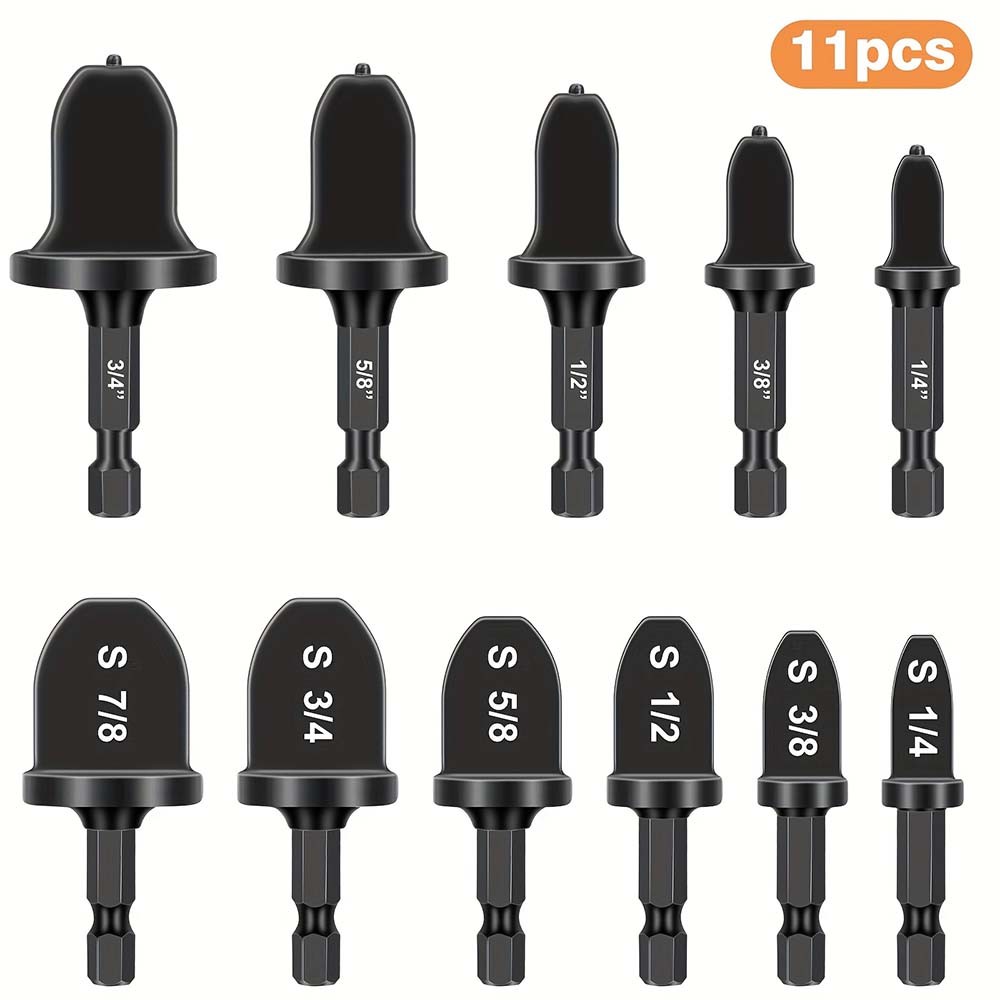Sturdy High-Precision User-Friendly Tool-Compatible 11PCS Drill Flaring Tool Set