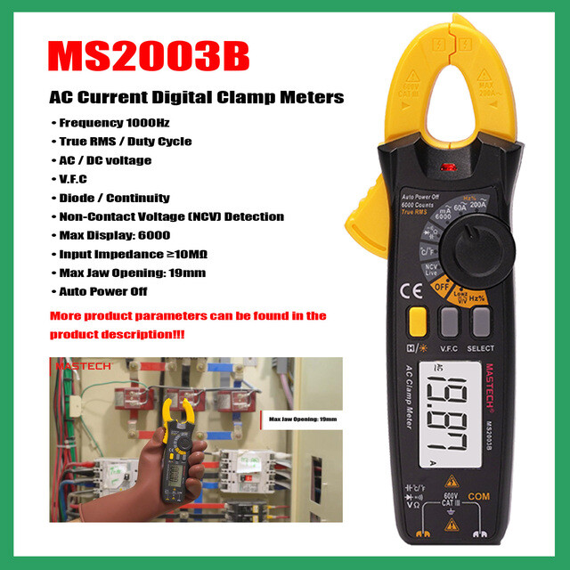 MASTECH MS2003A MS2003B MS2103A MS2103B AC Current Digital Clamp Meters True RMS