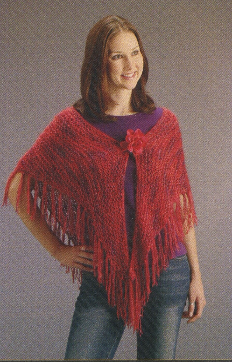 Fiesta Knitting Pattern Triangle Shawl - Easy Beginner Knit
