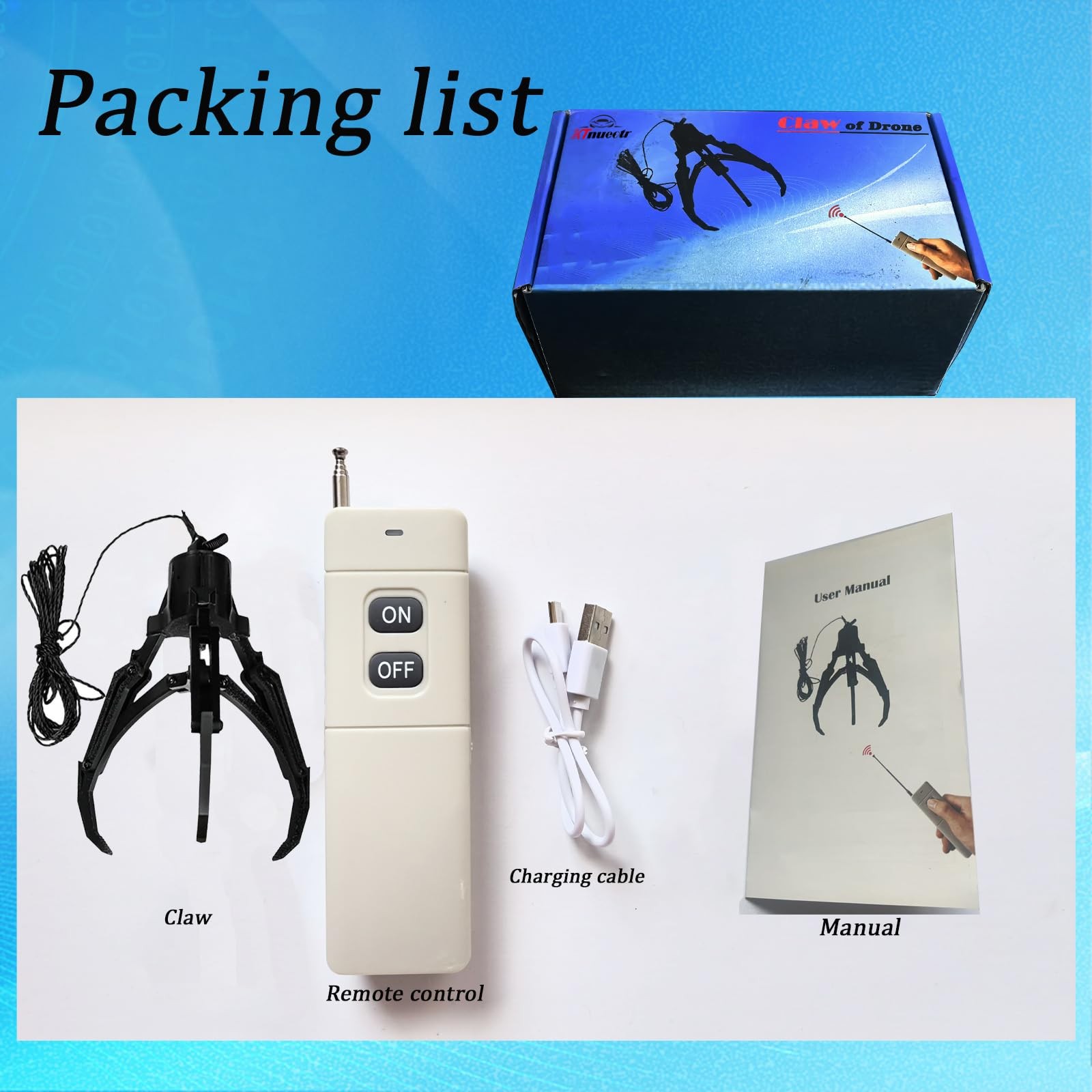 XTnueotr Universally Drone Airdrop System Release Device Mechanical Claw