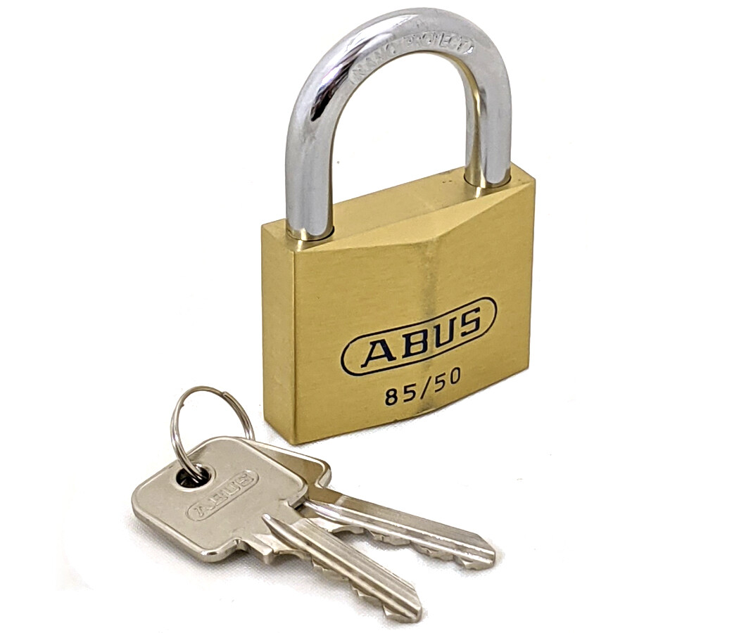 ABUS 85/50 Solid Brass Padlock Nano Protect Hardened Steel Shackle Keyed Alike