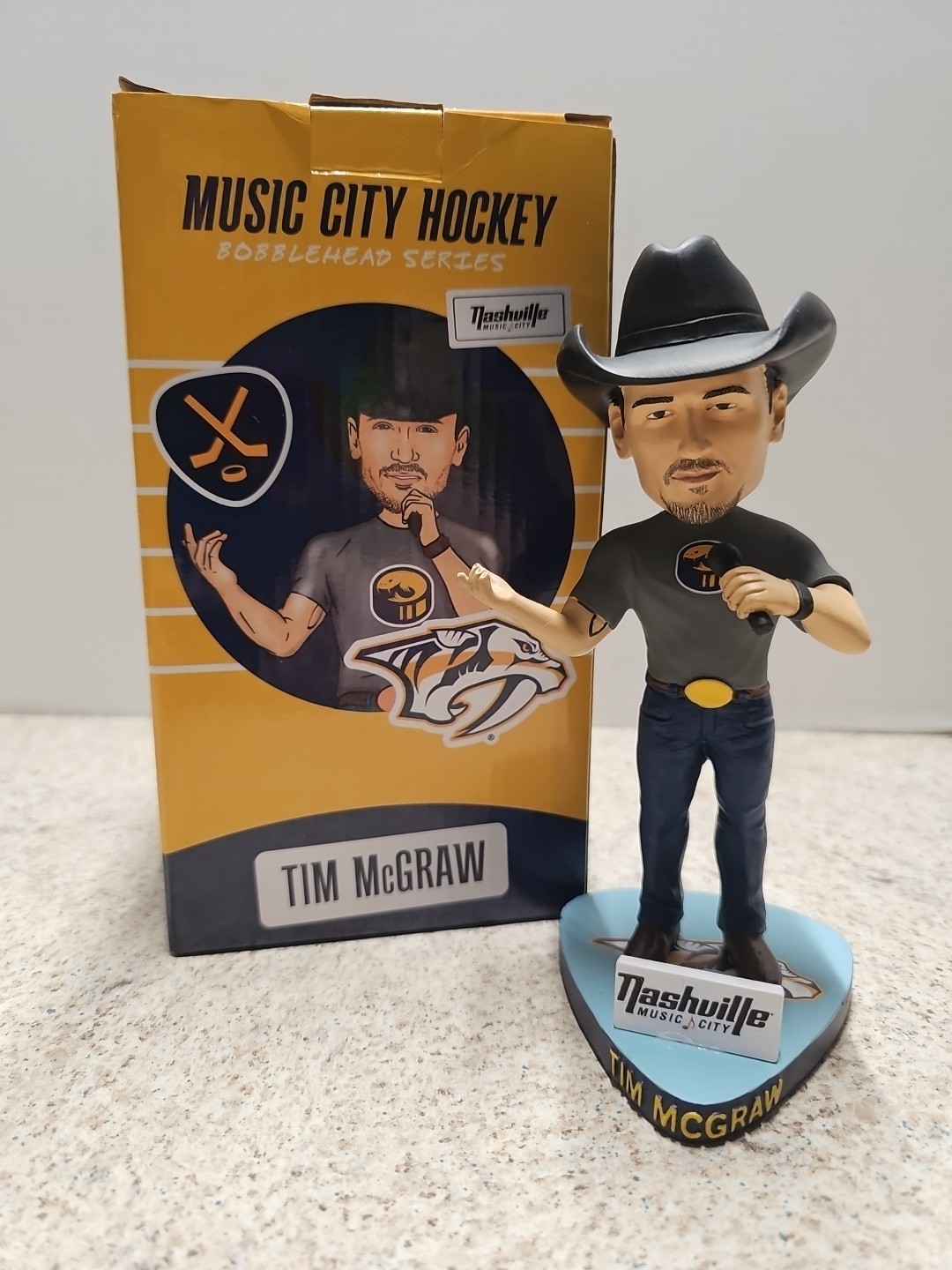 Nashville Predators NHL Nashville Music City Tim McGraw Bobblehead SGA 12/21/24