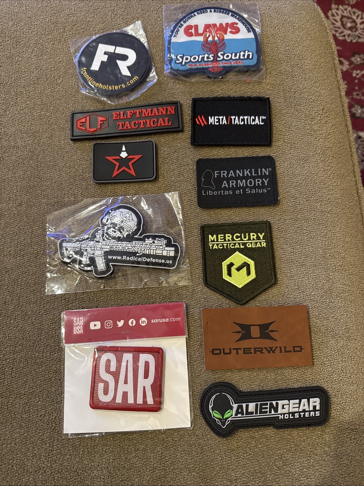 Lot Of 11 Shot Show Las Vegas 2022-2025 Patches Swag  - SAR, Alien Gear ++ (#40)