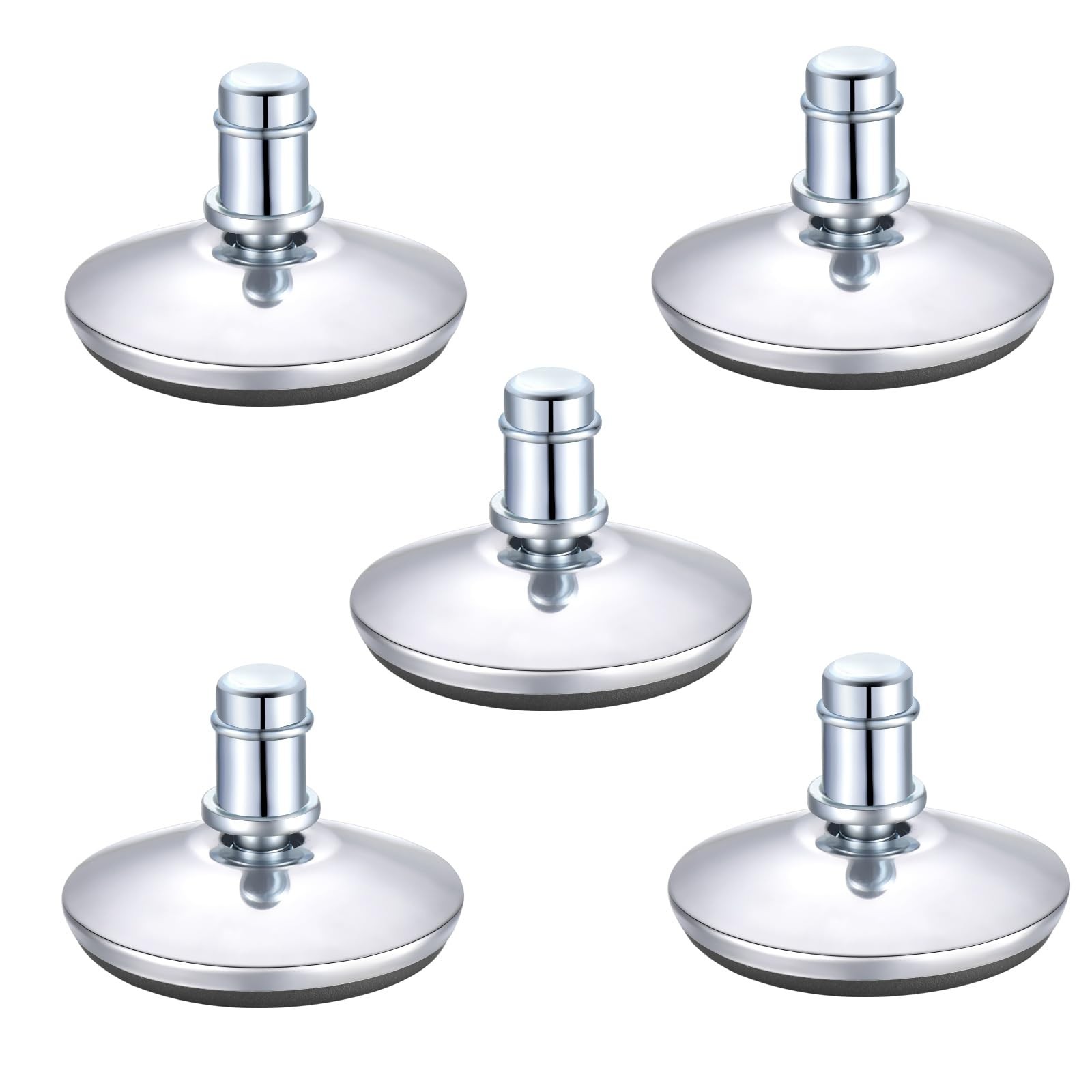 5PCS Bell Glides Low Proffile Replacement Office Chair or Silvery and Blck