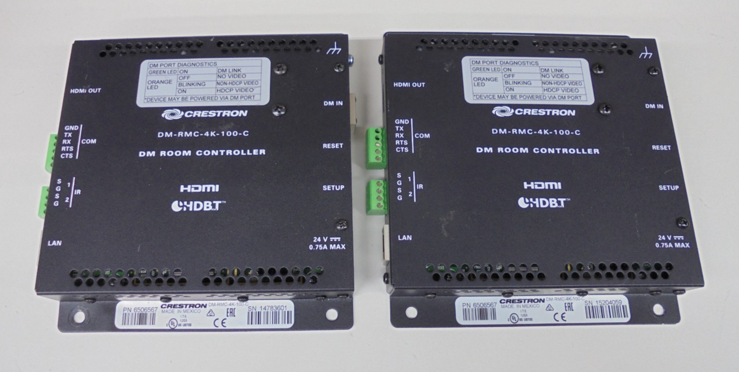 Crestron DM-RMC-4K-100-C DM Room Controller Lot of 2 No Cables
