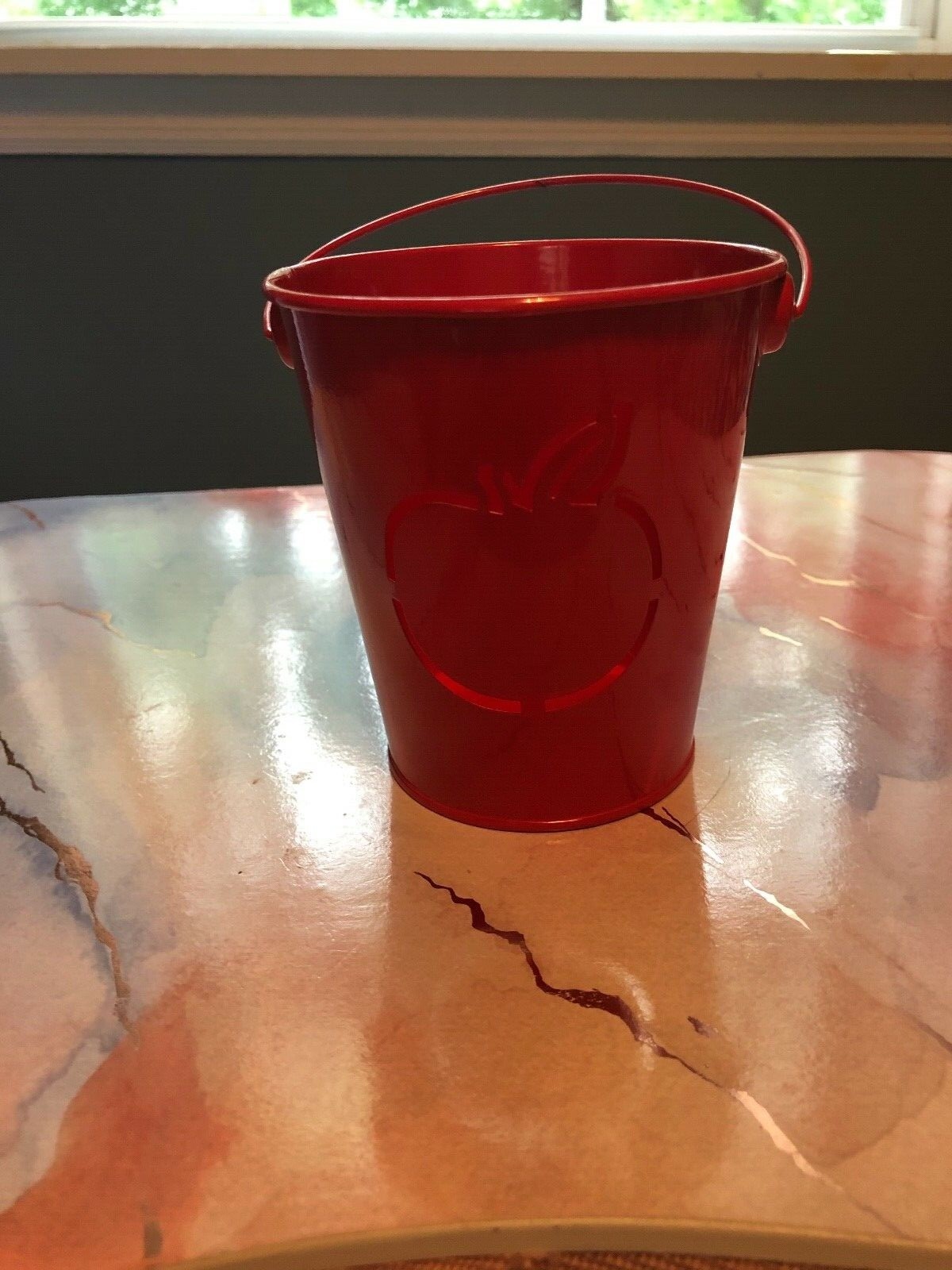 Made for Retail Metal Apple Pail ~ 4.25" Height NEW