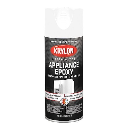 Krylon K03201777 Appliance Epoxy, White, Gloss, Solvent, 12 Oz