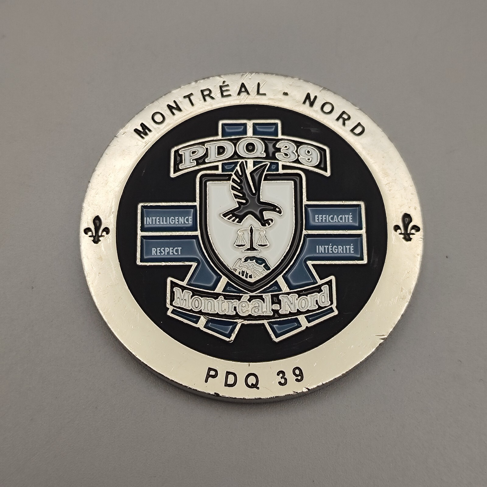 Montreal Nord Police Challenge Coin
