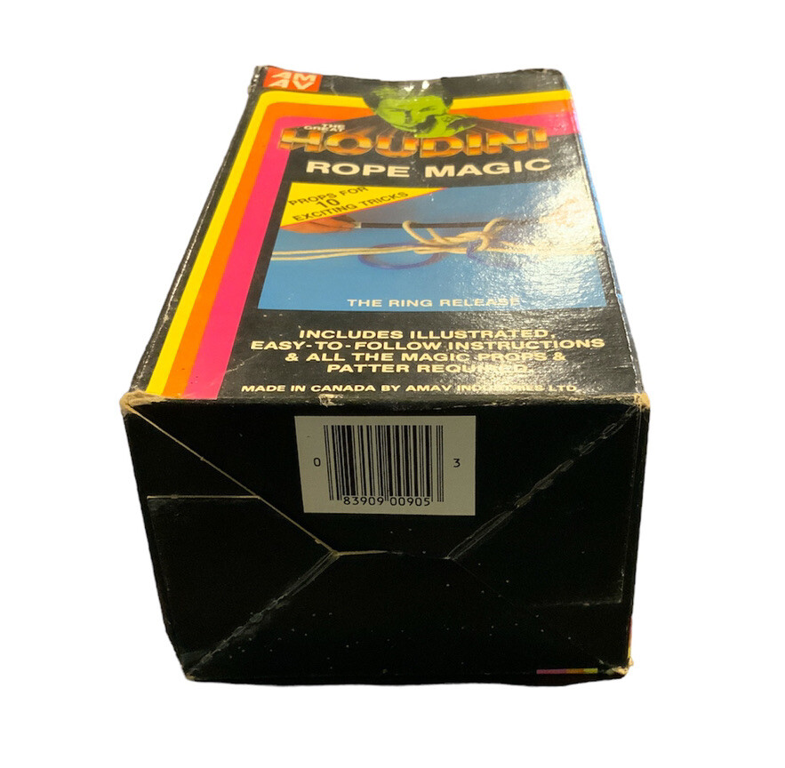 The Great Houdini Rope Magic Magic Kit Set Vintage 1987 (MISSING PIECES)