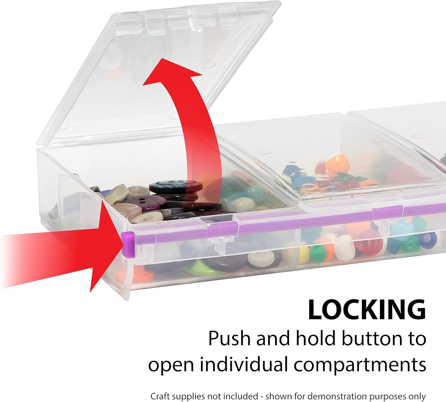 Bead Organizer with 4 Locking Compartments - Perfect for Crafts & DIY