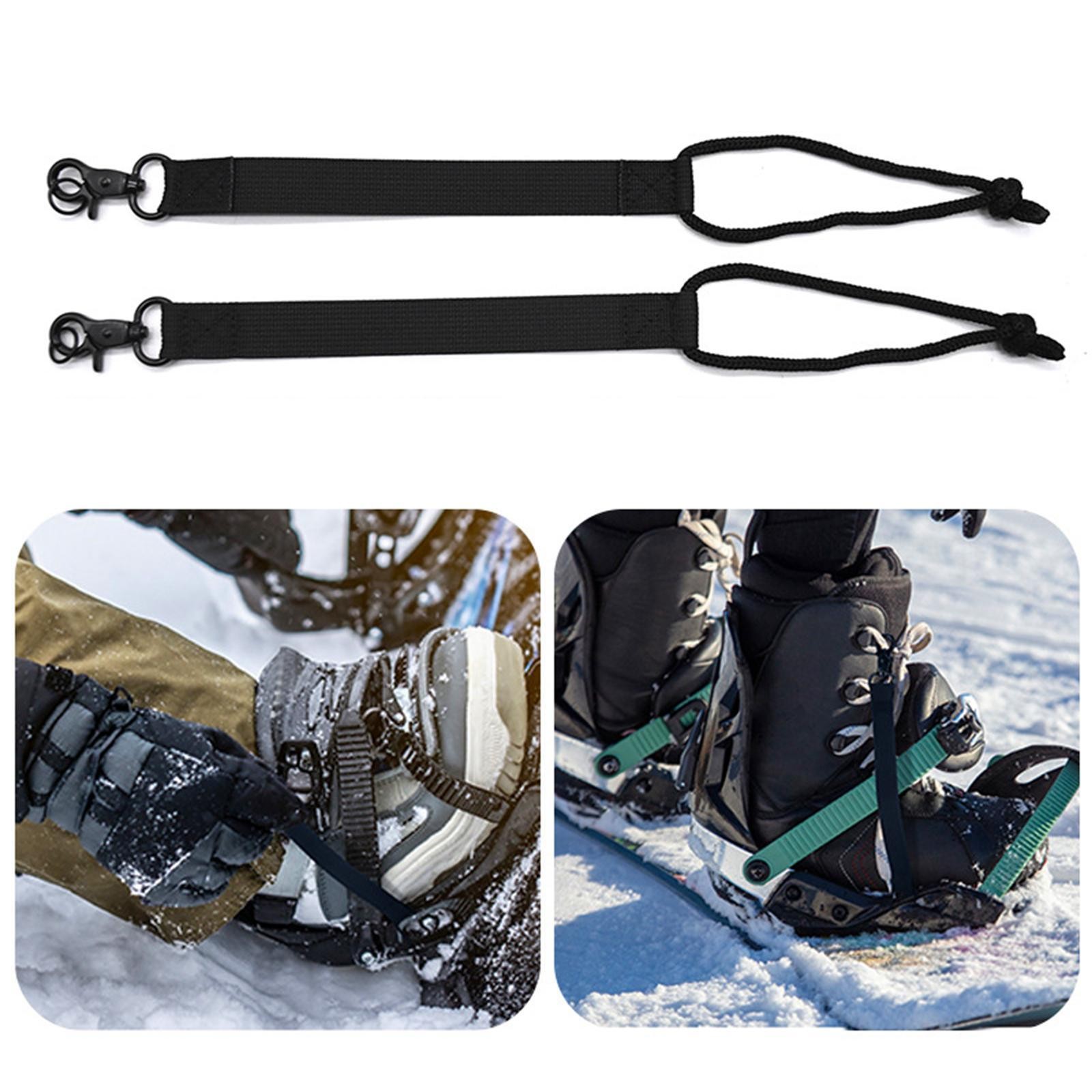 2x Snowboard Binding Straps Replacement Durability Practical Snowboard Leash