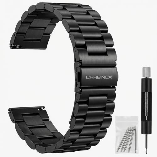 Band Durable 22mm Compatible Smartwatches Adjustable, Secure Stainless Steel