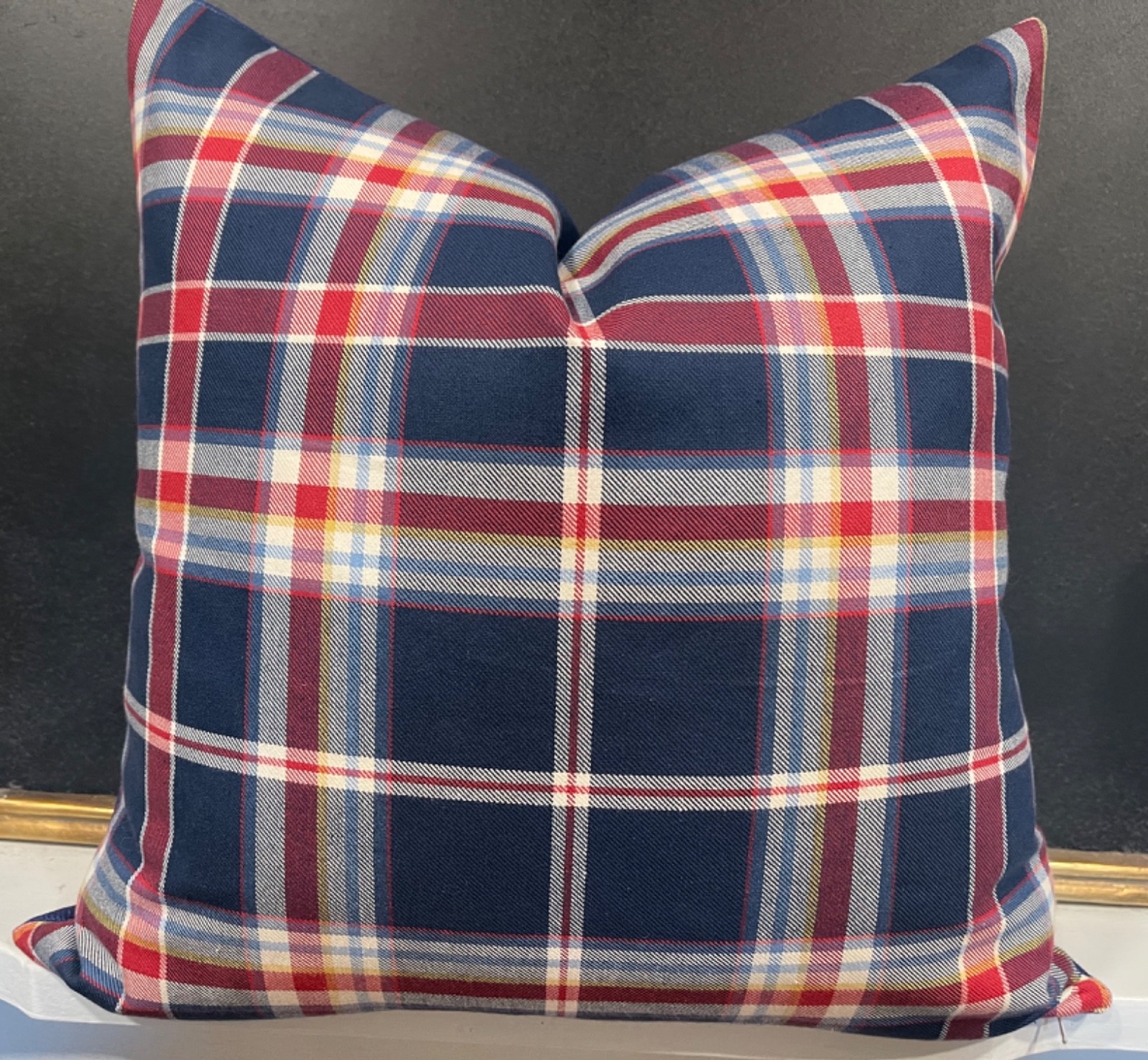 Ralph Lauren Tisbury Madras Cotton Tartan Plaid Custom Pillow Cover All Sizes