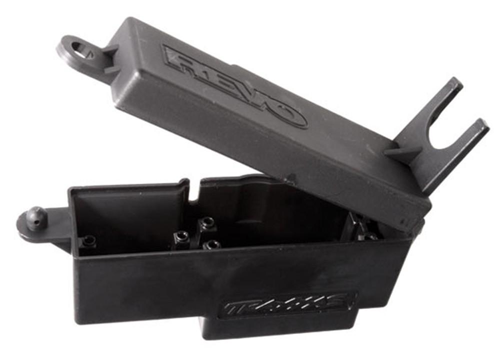 Traxxas 5325X - Left Receiver & Battery Box, Cover, Charge Plug, Revo