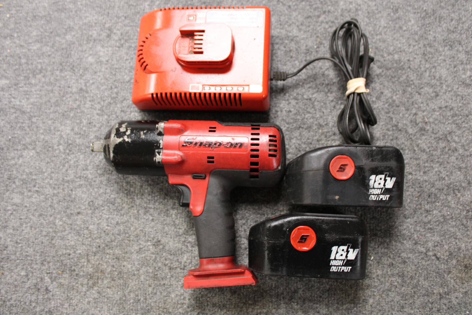 Snap On CT6818 18V 1/2” Impact Wrench Charger 2 Batteries TESTED! FREE SHIP!