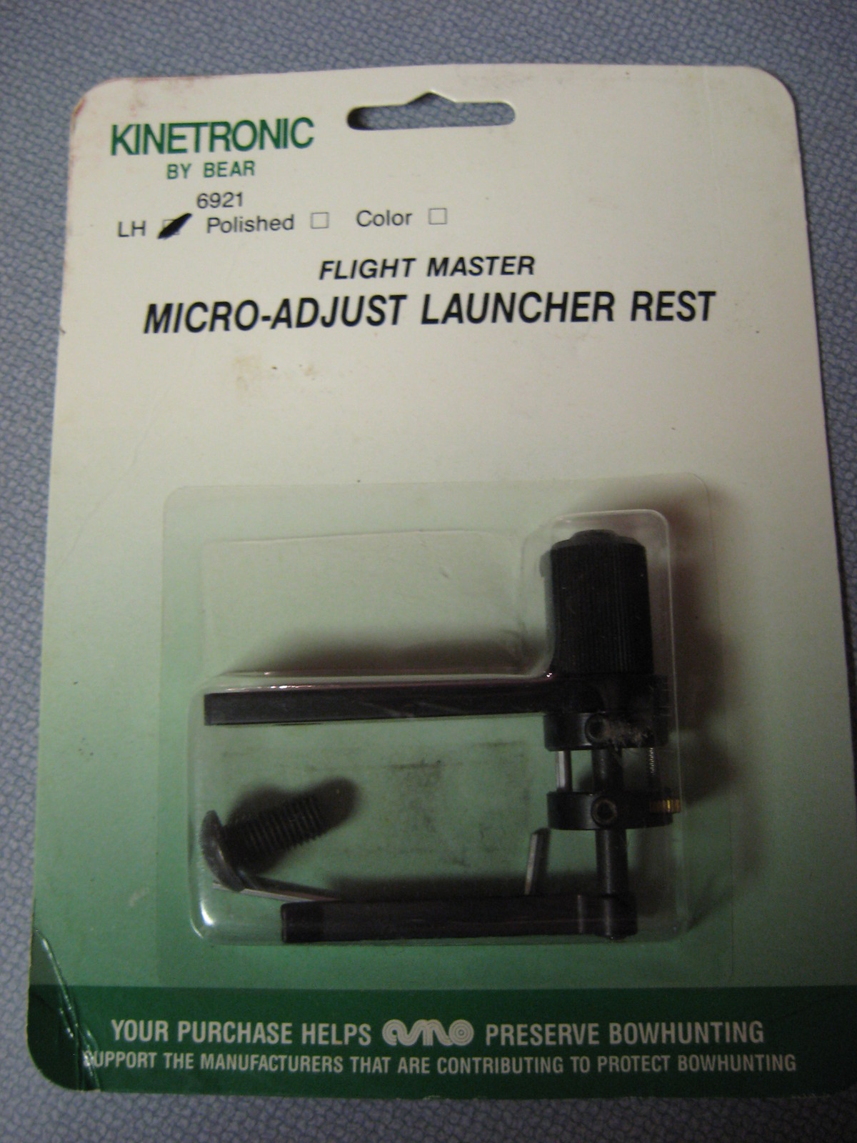 Bear Archery Bow Hunting Kinetronic Flight Master Micro Adjust Launcher Rest LH